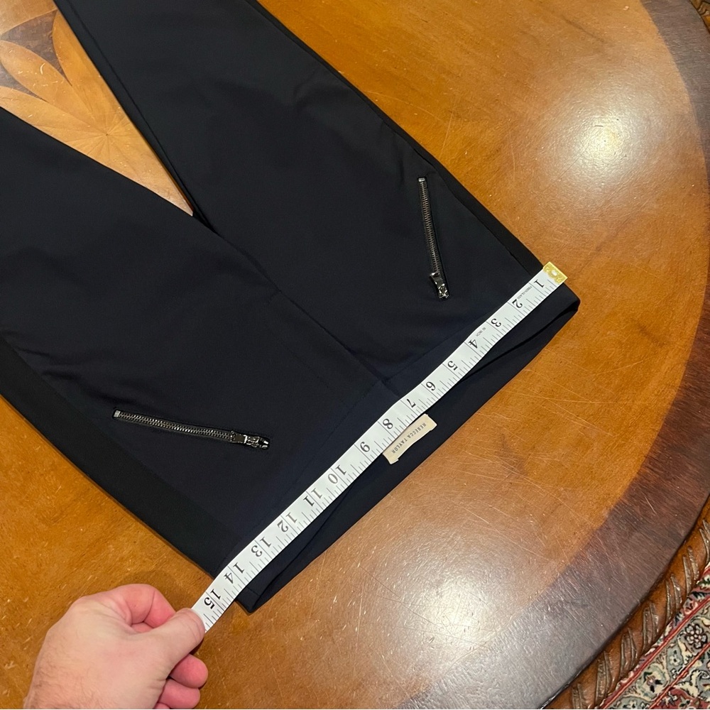 Rebecca‎ Taylor $295 Ava Techy Pant Navy/Black 4 Cropped Ankle Tapered Zippers - Picture 13 of 16